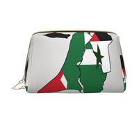 LGHDFYO Borsa da viaggio per articoli da toeletta Map02 con bandiera dello stato della Palestina, organizer portatile per cosmetici da donna, in movimento, Bianco, One Size