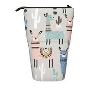 LGHDFYO Confezione da 1 astuccio telescopico per penne con lama e cactus, per donne e uomini, grazioso astuccio con cerniera per ufficio, Nero, One Size, Alla moda