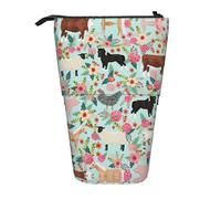 LGHDFYO Confezione da 1 astuccio telescopico per penne da uomo e donna, grazioso astuccio con cerniera per ufficio, Nero, One Size, Alla moda