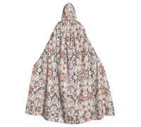 LGHDFYO Flower Paris Tour Eiffel Mantello con cappuccio unisex per adulti, costume medievale con cappuccio