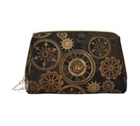 LGHDFYO Gears Clock Bronze Century Toiletry Travel Bag, organizer portatile per cosmetici da donna, in movimento, Bianco, One Size