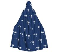 LGHDFYO Mantello con cappuccio unisex con bandiera della Carolina del Sud di Halloween: capispalla leggero per adulti cosplay