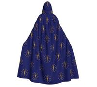 LGHDFYO Mantello con cappuccio unisex con bandiera dello stato dell'Indiana per Halloween: capispalla cosplay per adulti leggero