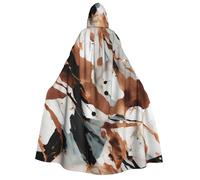 LGHDFYO Mantello con cappuccio unisex in rame con schegge di marmo: capispalla cosplay per adulti leggero