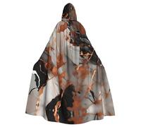 LGHDFYO Mantello con cappuccio unisex per adulti, motivo marmo, con schegge di rame, costume medievale con cappuccio attaccato