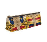 LGHDFYO New Mexico Flag Map01 - Astuccio triangolare per matite e matite, grande capacità, per uomini e donne, artisti, casa e ufficio, Bianco, One Size, Alla moda