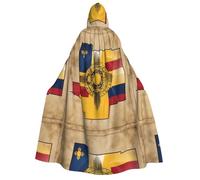 LGHDFYO New Mexico Flag Map01 Halloween Unisex Mantello Con Cappuccio: Leggero Adulto Cosplay Capispalla