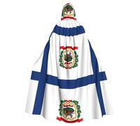 LGHDFYO West Virginia State Flag - Mantello con cappuccio, unisex, per adulti, costume medievale con cappuccio attaccato