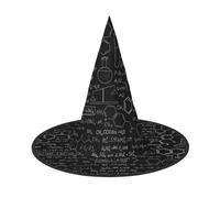LGHHGY 1 cappello di Halloween - Stampa astratta scienza chimica streghe Decor Party accessorio gioco di ruolo, cappello magico per donne e uomini