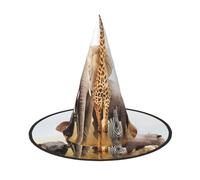 LGHHGY 3 cappelli di Halloween - Animale Safari Stampa Streghe Decor Party Accessori Gioco di Ruolo, Cappello Mago Mago per Donne Uomini