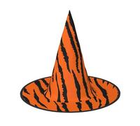LGHHGY 3 cappelli di Halloween - arancione tigre leopardo stampa streghe decorazione festa accessorio gioco di ruolo, cappello magico per donne e uomini