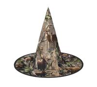 LGHHGY 3 cappelli di Halloween - selvaggia caccia di cervi orsi alce stampa streghe decorazione festa accessorio gioco di ruolo, cappello magico per donne e uomini