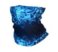 LGHHGY Asciugamano multiuso blu con stampa note musicali - Foulard sportivo, sciarpa per capelli e maschera per il viso per spiaggia, ciclismo, attività all'aperto