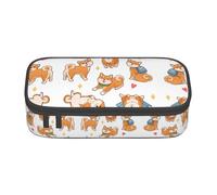 LGHHGY Astuccio con stampa a forma di pianoforte, multiuso, per scuola, ufficio e viaggi, Simpatico cane Shiba Inu., Taglia unica, Zaino per la scuola
