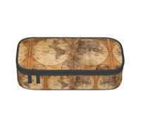 LGHHGY Astuccio con stampa bandiera degli Stati Uniti, organizer multiuso per penne, astuccio portatile per scuola, ufficio e viaggi, Vintage Vecchio Mappa Del, Taglia unica, Zaino per la scuola