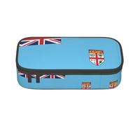 LGHHGY Astuccio con stampa bandiera del Belgio, organizer multiuso per penne, cancelleria per scuola, ufficio e viaggi, Bandiera delle Figi, Taglia unica, Zaino per la scuola