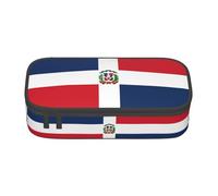 LGHHGY Astuccio con stampa bandiera del Belgio, organizer multiuso per penne, cancelleria per scuola, ufficio e viaggi, Repubblica Dominicana, Taglia unica, Zaino per la scuola