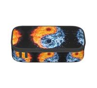 LGHHGY Astuccio con stampa capra - Organizer multiuso per penne, astuccio portatile per scuola, ufficio e viaggio, Acqua del fuoco Yin Yang, Taglia unica, Zaino per la scuola