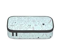 LGHHGY Astuccio con stampa di pesci che nuotano, organizer multiuso per penne, astuccio portatile per scuola, ufficio e viaggio, Stampa chimica, Taglia unica, Zaino per la scuola
