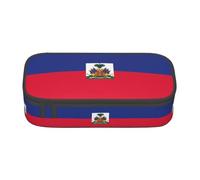 LGHHGY Astuccio portamatite con stampa bandiera russa, organizer multiuso per penne, astuccio portatile per scuola, ufficio e viaggio, Bandiera haitiana, Taglia unica, Zaino per la scuola