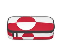 LGHHGY Astuccio portamatite con stampa bandiera russa, organizer multiuso per penne, astuccio portatile per scuola, ufficio e viaggio, Bandiera Groenlandia, Taglia unica, Zaino per la scuola