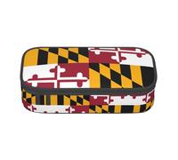 LGHHGY Astuccio portamatite con stampa bandiera russa, organizer multiuso per penne, astuccio portatile per scuola, ufficio e viaggio, Bandiera dello stato del Maryland, Taglia unica, Zaino per la