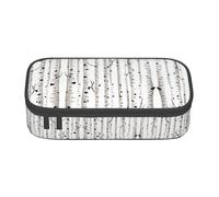 LGHHGY Astuccio portamatite con stampa di teschio di zucchero, organizer multiuso per penne, astuccio portatile per scuola, ufficio e viaggi, Albero di betulla, Taglia unica, Zaino per la scuola