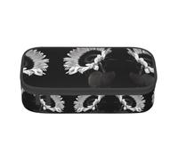 LGHHGY Astuccio portamatite con stampa pallacanestro, organizer multiuso per penne, astuccio portatile per scuola, ufficio e viaggio, Girasole Nero Grigio, Taglia unica, Zaino per la scuola