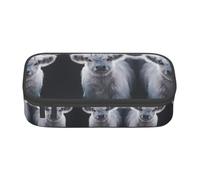 LGHHGY Astuccio portamatite con stampa selvaggia di caccia - Organizer multiuso per penne, astuccio portatile per scuola, ufficio e viaggio, Vacca grigia, Taglia unica, Zaino per la scuola