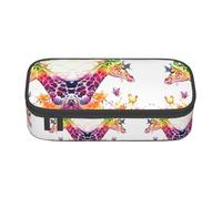 LGHHGY Astuccio portamatite con stampa selvaggia di caccia - Organizer multiuso per penne, astuccio portatile per scuola, ufficio e viaggio, Giraffe Farfalla, Taglia unica, Zaino per la scuola