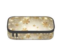 LGHHGY Astuccio portamatite con stampa selvaggia di caccia - Organizer multiuso per penne, astuccio portatile per scuola, ufficio e viaggio, Natale in seta dorata, Taglia unica, Zaino per la scuola