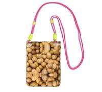 LGHHGY Borsa a tracolla nera con stampa di patate da giardino, perfetta per pendolarismo, shopping e attività all'aperto, Fucsia, Taglia unica
