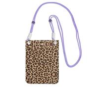 LGHHGY Borsa a tracolla nera con stampa leopardata, perfetta per pendolari, shopping e attività all'aperto, Viola, Taglia unica