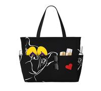 LGHHGY Borsa da viaggio con stampa bandiera del Camerun di grande capacità, leggera e resistente, perfetta per le vacanze e l'uso quotidiano, Bulldog francese, Taglia unica