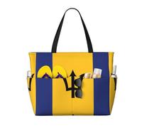 LGHHGY Borsa da viaggio con stampa bandiera del Camerun di grande capacità, leggera e resistente, perfetta per le vacanze e l'uso quotidiano, Bandiera delle Barbados, Taglia unica