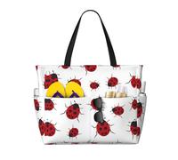 LGHHGY Borsa da viaggio con stampa di lamantini di grande capacità, leggera e resistente, perfetta per le vacanze e l'uso quotidiano, Coccinella a sette stelle, Taglia unica