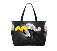 LGHHGY Borsa da viaggio da spiaggia con stampa polpo dorata di grande capacità, leggera e resistente, perfetta per le vacanze e l'uso quotidiano, Uccelli Corvo, Taglia unica