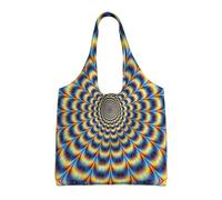 LGHHGY Borsa tote in tela con stampa a tema trattore, grande borsa riutilizzabile per la spesa e la conservazione per donne, perfetta per generi alimentari, viaggi, Illusione ottica a spirale Gif