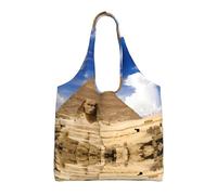 LGHHGY Borsa tote in tela con stampa bandiera del Congo, grande borsa riutilizzabile per la spesa e la conservazione per donne, perfetta per generi alimentari, viaggi, Piramidi d'Egitto, Taglia unica