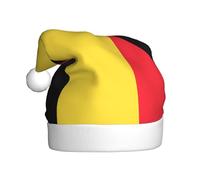LGHHGY Cappello di Natale con bandiera del Belgio per adulti - Copricapo festivo, comodo Natale Capodanno Babbo Natale bomboniere cappelli