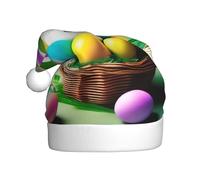 LGHHGY Cappello di Natale per adulti con stampa di gioia pasquale - copricapo festivo, comfort Natale Capodanno Babbo Natale bomboniere cappelli