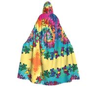 LGHHGY Costume con mantello con cappuccio con stampa di orso del Ringraziamento per Halloween, perfetto per feste, carnevale, mostre di fumetti e molto altro ancora