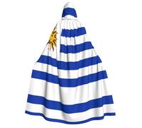 LGHHGY Costume da mantello con cappuccio con stampa bandiera dell'Uruguay, perfetto per feste, carnevale, mostre di fumetti e molto altro ancora