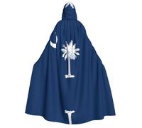 LGHHGY Costume da mantello con cappuccio con stampa della bandiera della Carolina del Sud per Halloween, perfetto per feste, carnevale, mostre di fumetti e molto altro ancora