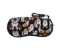 LGHHGY Custodia per occhiali con stampa di bulldog francese, con cerniera, portatile, per occhiali da sole, occhiali da lettura, Bulldogs inglesi., Taglia unica