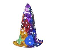 LGHHGY S - Mantello con cappuccio, unisex, per adulti, set di dadi da gioco, costume completo per feste, carnevale, mostre fumetti