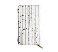 LGHHGY Slimfold Kiss Dolphin Tale Pattern Print Portafoglio in pelle da donna - Elegante portafoglio a tre ante a pochette lunga con tasca portamonete, Albero di betulla, Taglia unica