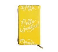 LGHHGY Slimfold Kiss Dolphin Tale Pattern Print Portafoglio in pelle da donna - Elegante portafoglio a tre ante a pochette lunga con tasca portamonete, Buon Ciao Sunshine, Taglia unica