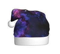 LGHHGY Universo Galaxy Star Space Print Cappello di Natale per adulti - Holiday Festive Headwear, Comfort Xmas Capodanno Santa Favors Cappelli