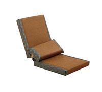 LGHQGHXF Poltrona Da Divano Da Terra Giapponese, Multiangolo A 6 Posizioni Con Supporto Lombare E Supporto For La Schiena For Seminari Di Meditazione, Lettura(Brown)